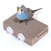 7.3 Inch Paper Bird Toys, Bird Platform, Parrot Toy, Help Birds Clean Beak, Release Stress, Reduce Boredom - Suitable for Budgie, Cockatiel, Lovebird, and Other Small to Medium-Sized Pet Birds