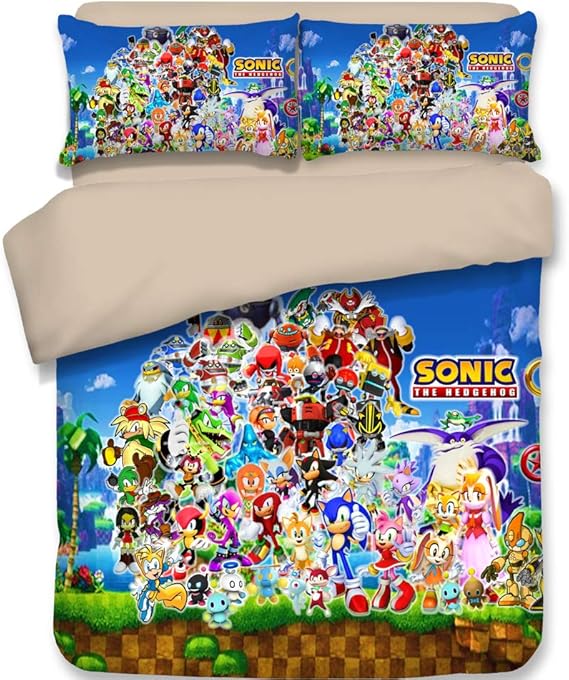 Ruitore Sonic the Hedgehog Children's 3Piece Microfibre Bedding Set
