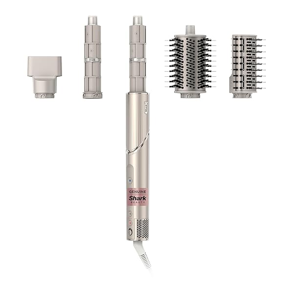 SHARK HD430 FLEXSTYLE AIR STYLING & DRYING SYSTEM, POWERFUL HAIR DRYER BRUSH & MULTI-STYLER WITH AUTO-WRAP CURLERS, PADDLE BRUSH, OVAL BRUSH, CONCENTRATOR ATTACHMENT, STONE