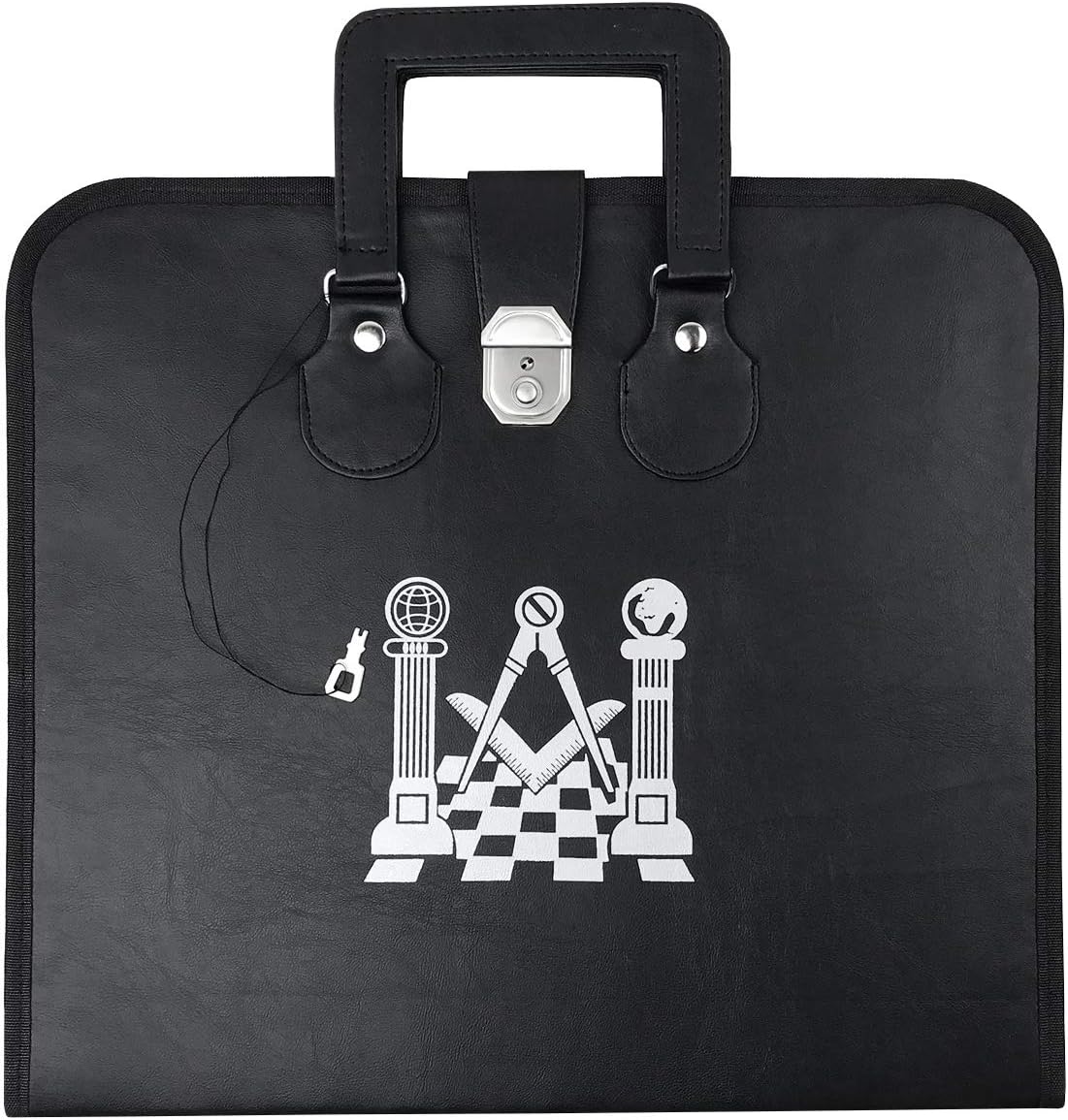 Unique RegaliaMasonic Apron Case with Printed Pavement Pillars Logo MB034