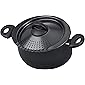 Bialetti Oval 5 Quart Pasta Pot with Strainer Lid, Nonstick, 1, Black