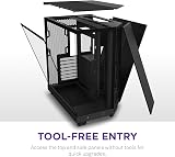 NZXT H6 Flow Compact Mid-Tower PC Case Panoramic Glass Black CC-H61FB-01 view 7