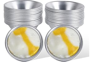 ZANHIX 24 Pcs Puto Molder Filipino Stainless Steel - Medium-Size -3.1”x1.2” Non-Stick Puto Mold Cups for Steamer Filipino, Re