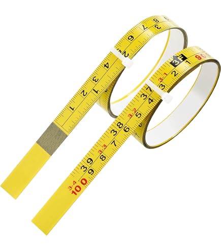 Lot De 2 Rubans De Mesure Auto-adhésifs 200 Cm – Double Lecture, Pour Atelier Ou Cuisine