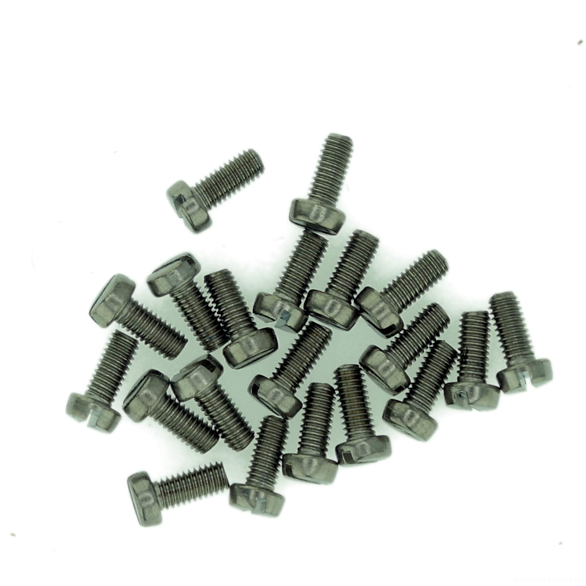 M2.3 (2.3mm x 3mm) Slot Cheese Machine Screw (Bolt) - Stainless Steel (A2) (Pack of 20)