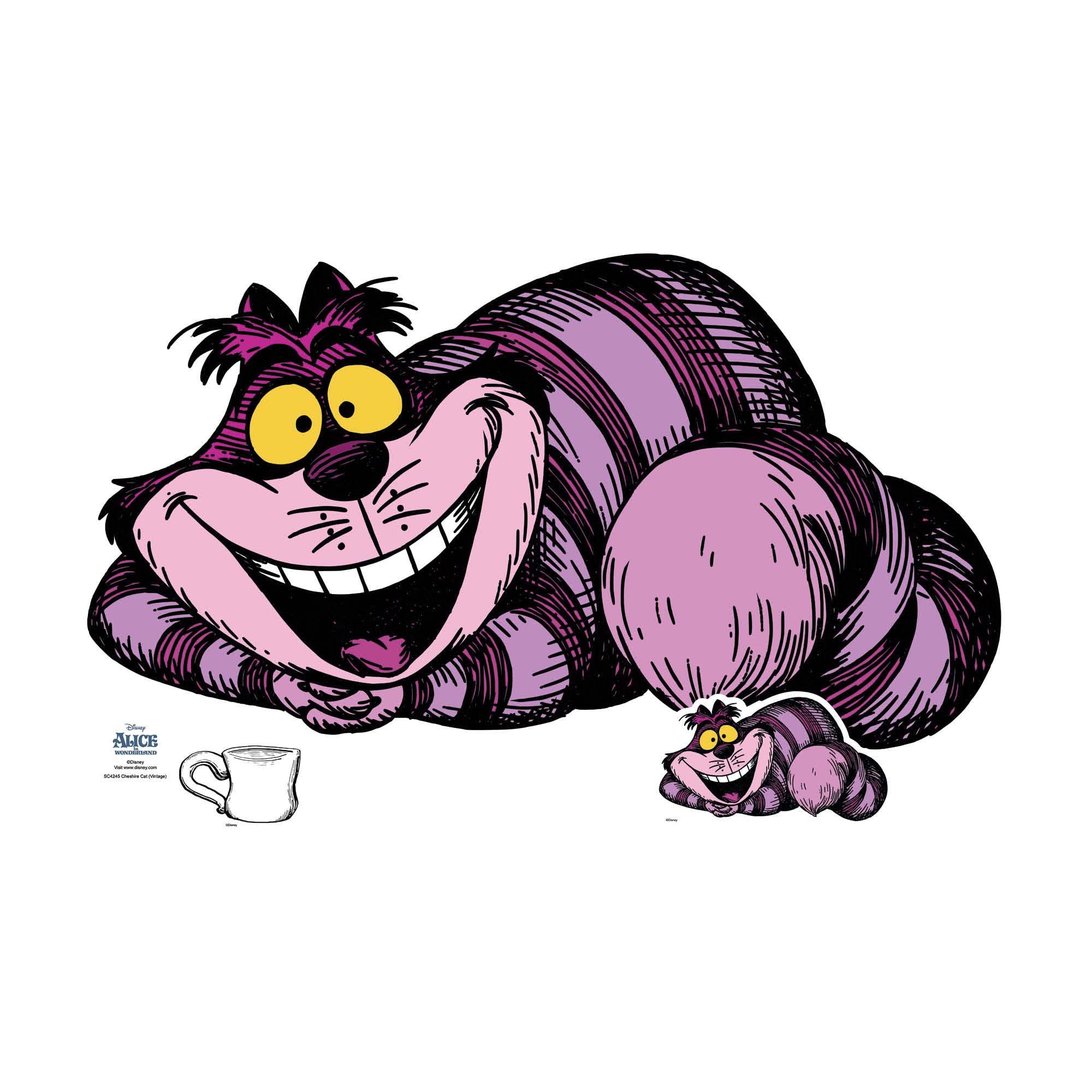 Star Cutouts SC4245 Cheshire Cat Star Mini Cardboard Cutout Disney's Alice in Wonderland Prop Themed Party Decoration