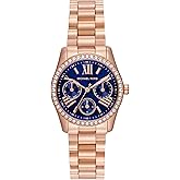 Michael Kors Women's Lexington Lux Multifunction Rose Gold-Tone Stainless Steel Bracelet Watch (Model: MK4926)