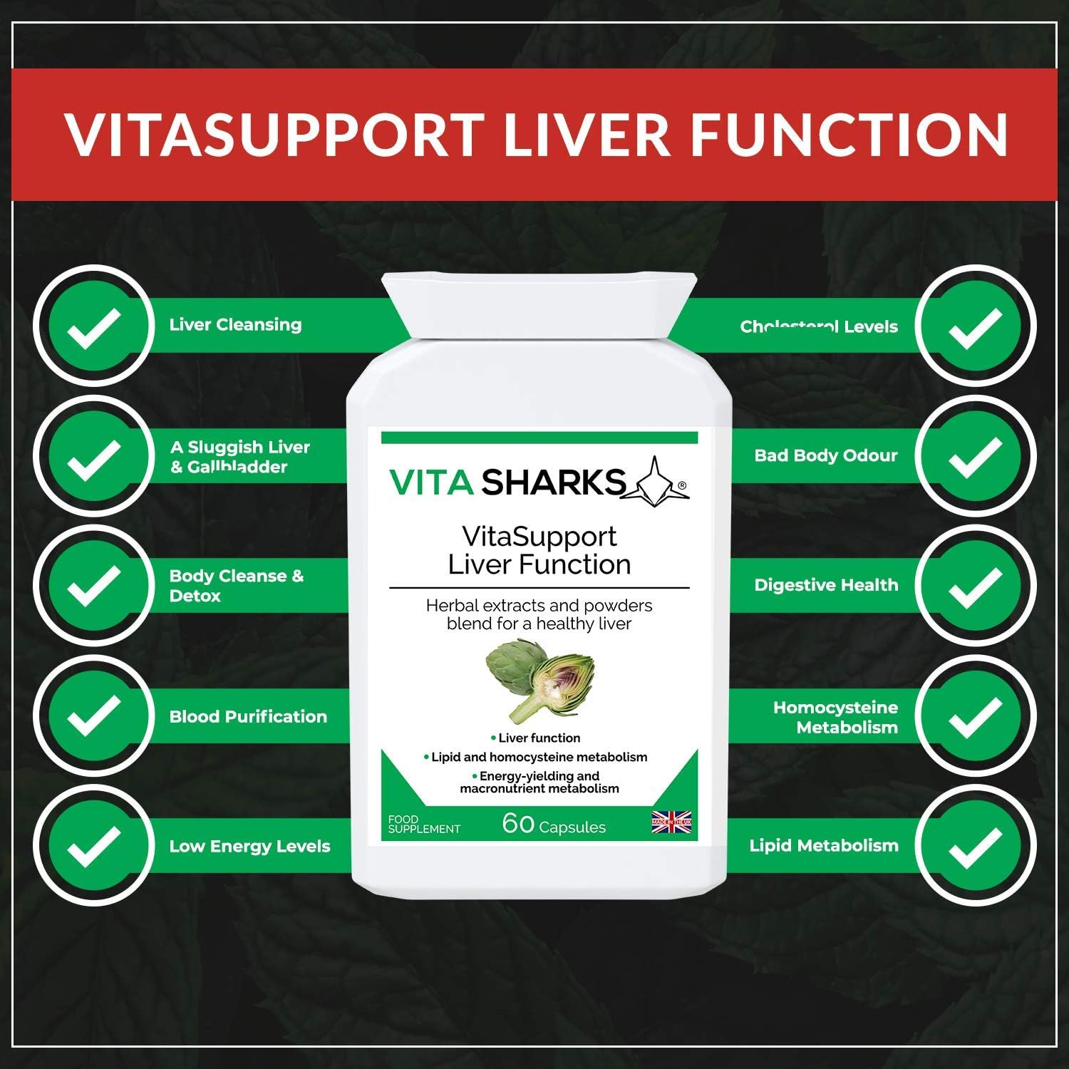 VitaSupport 60 Essential Liver Support & Cleanse. Potent, Kosher - Image 4