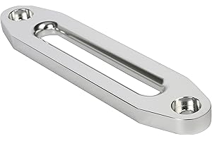 YAEKOO 10" Billet Aluminum Hawse Fairlead for Synthetic Winch 8000-15000 LBs Rope Cable Lead Guide