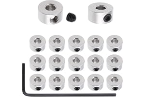 Hobbypark 15pcs 1/8" Plated Landing Gear Stopper Set Wheel Collar 8x3.1mm / 0.31"x 0.12" RC Airplane Replacement