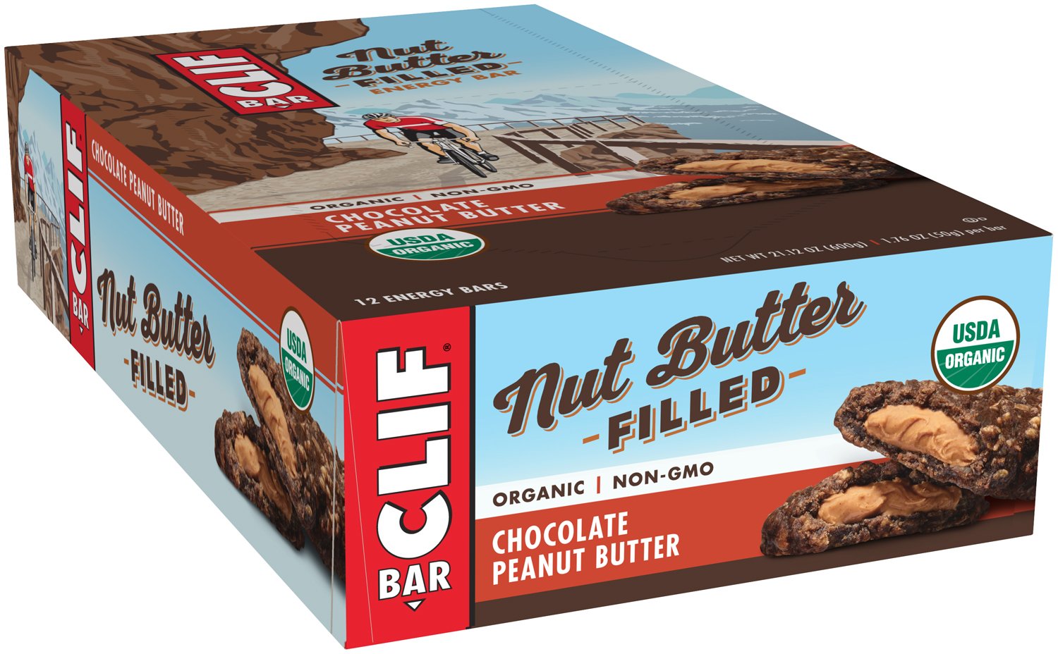 CLIF Nut Butter Filled Organic Energy Bar Chocolate Peanut Butter