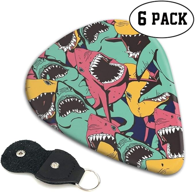 RLCC7NW Sharks Guitar Picks for Acoustic, Electric and