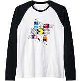 【PAC-MAN】PAC-MAN Glitch 004 Raglan Baseball Tee