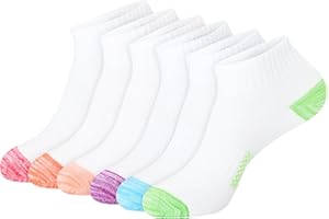 Hanes womens Comfort Fit Socks, Heel & Toe Cushioning, X-temp, No-show & Ankle Socks, 12-pack