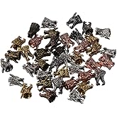 diyhub 40Pcs Alloy Dragon Head Shape Beads,Mixed Colors Connector Beads Spacer for DIY Jewelry Making
