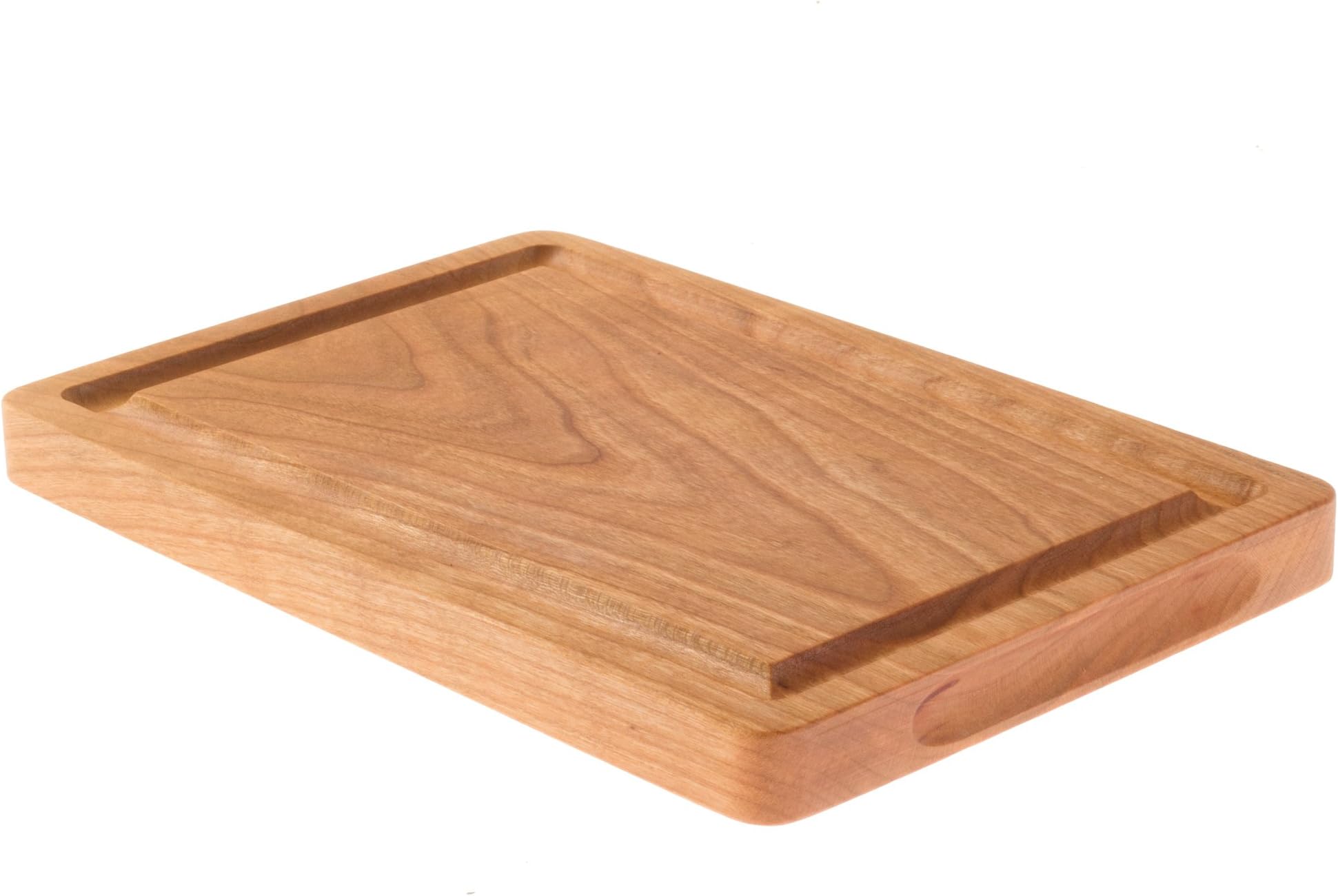Small Cherry Cutting Board with Juice Groove for Chopping (6"x9") Serving and Carving. Reversible with Drip Groove for Food Prep, Meat, Fruit and Vegetables. Chopping Block for your CounterTop.
