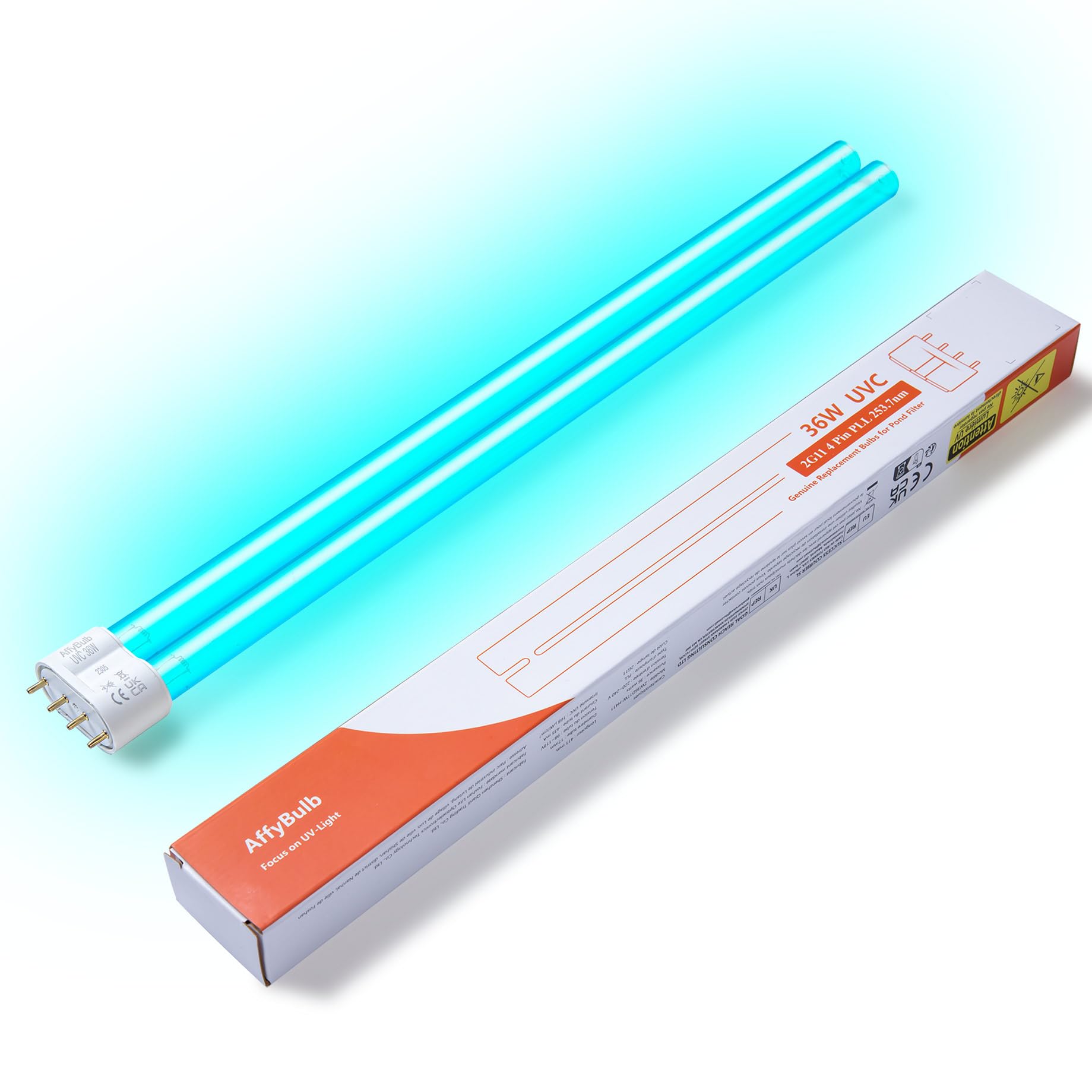 AffyBulb 36W 2G11 PLL Replacement UV Bulb,for Pond UVC Filters Machine or Clarifiers — image 1