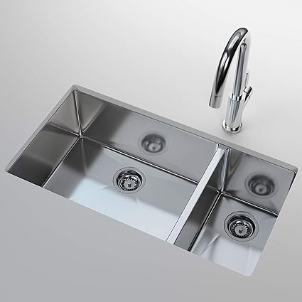Cantrio Kss 107 Stainless Steel Undermount Kitchen Sink 33 X 18 Inch
