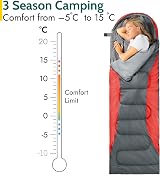 Trail Outdoor Leisure Trail Envelope Sleeping Bag Snug Hood 3 Season 190x75 view 3