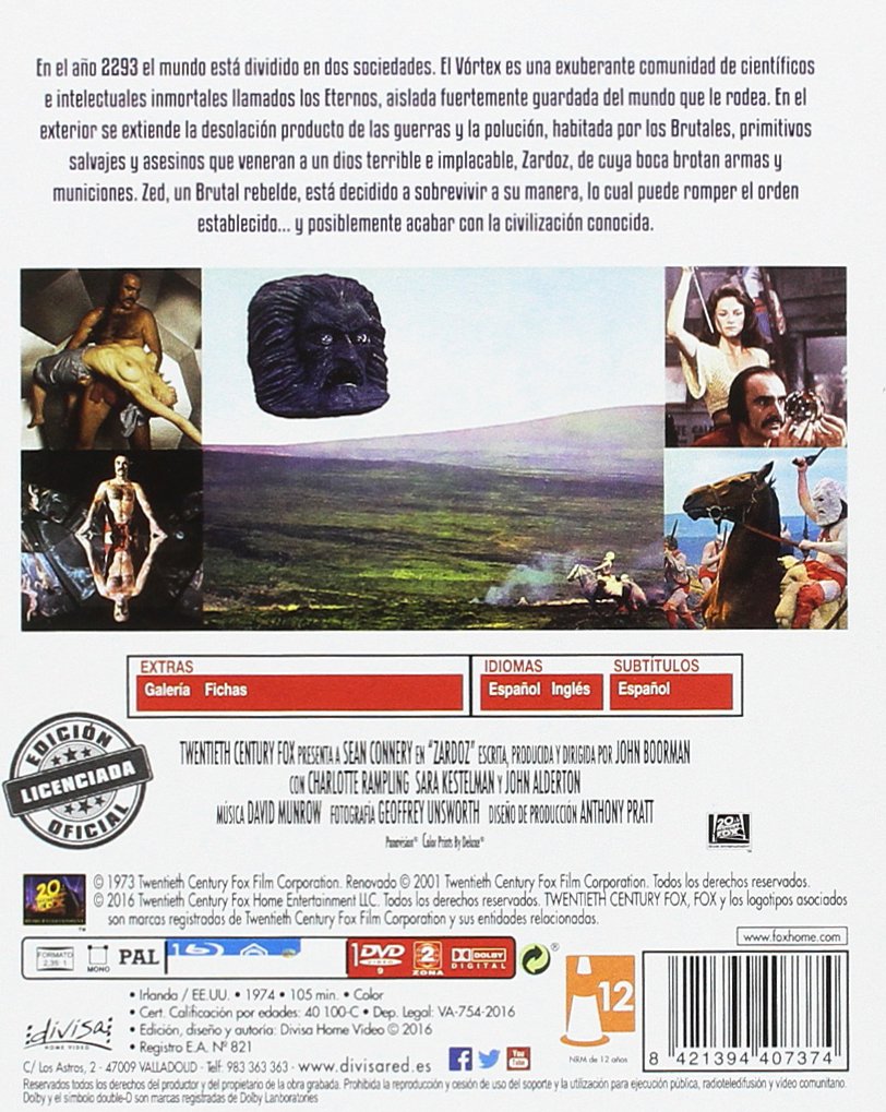 Amazon.com: Zardoz (Blu Ray + Dvd) [ Non-usa Format: Pal -Import- Spain ]: Movies & TV