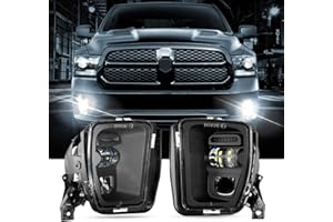 Auxbeam LED Fog Lights Replacement for Dodge Ram 1500 2013 2014 2015 2016 2017 2018, Bumper Driving LED Fog Lamps for Ram 201