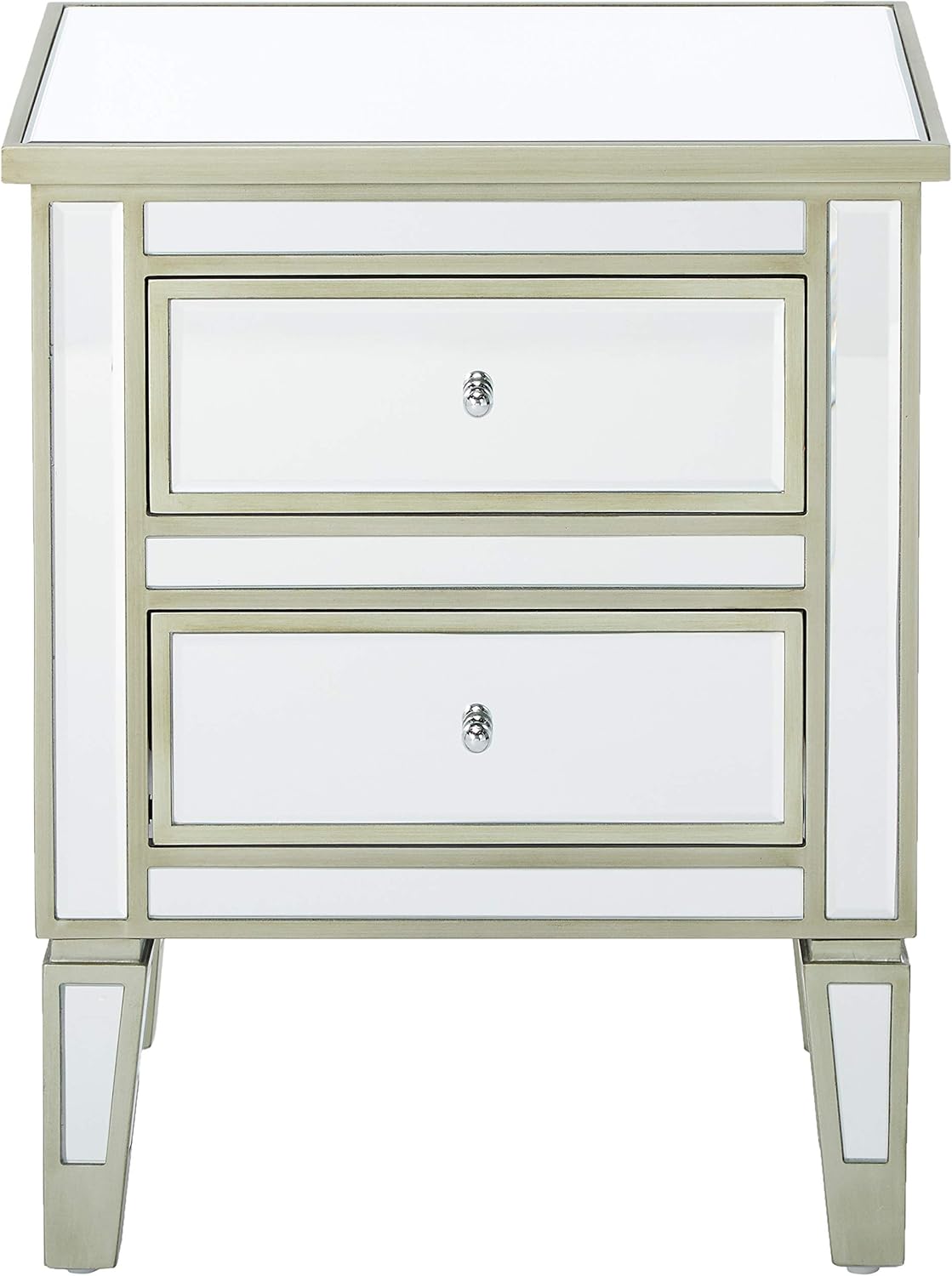 Amazon Com Christopher Knight Home Craferd Faux Wood Vintage 2 Drawers Table Champagne Furniture Decor