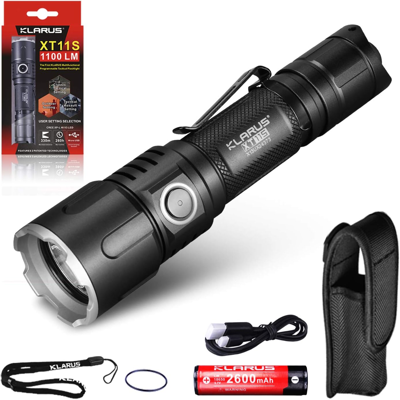 klarus XT11S 1100 Lumens Super Compact Professional LED Tactical