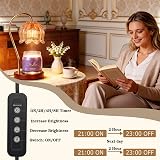 Funistree Dimmable Candle Warmer Lamp with Timer Amber Glass Jar Candle Warmer view 4