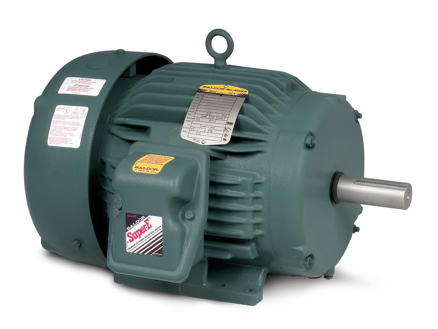 BALDOR ECP3668T-4 Three Phase, Totally Enclosed, Foot Mounted, Severe Duty Motor, 15 hp, 860 RPM, 3PH, 60 Hz, 184T, 0634M, TEFC, F1, 460V, Steel