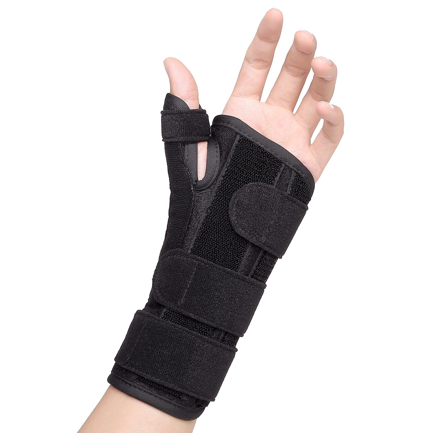 Scurnhau Wrist Thumb Spica Support Brace, Carpal Tunnel Splint, Night Sleep Stabilizer for De Quervain's Tenosynovitis, Tendonitis, Arthritis, Trigger Thumb, Sprain, Fits Unisex, L/XL