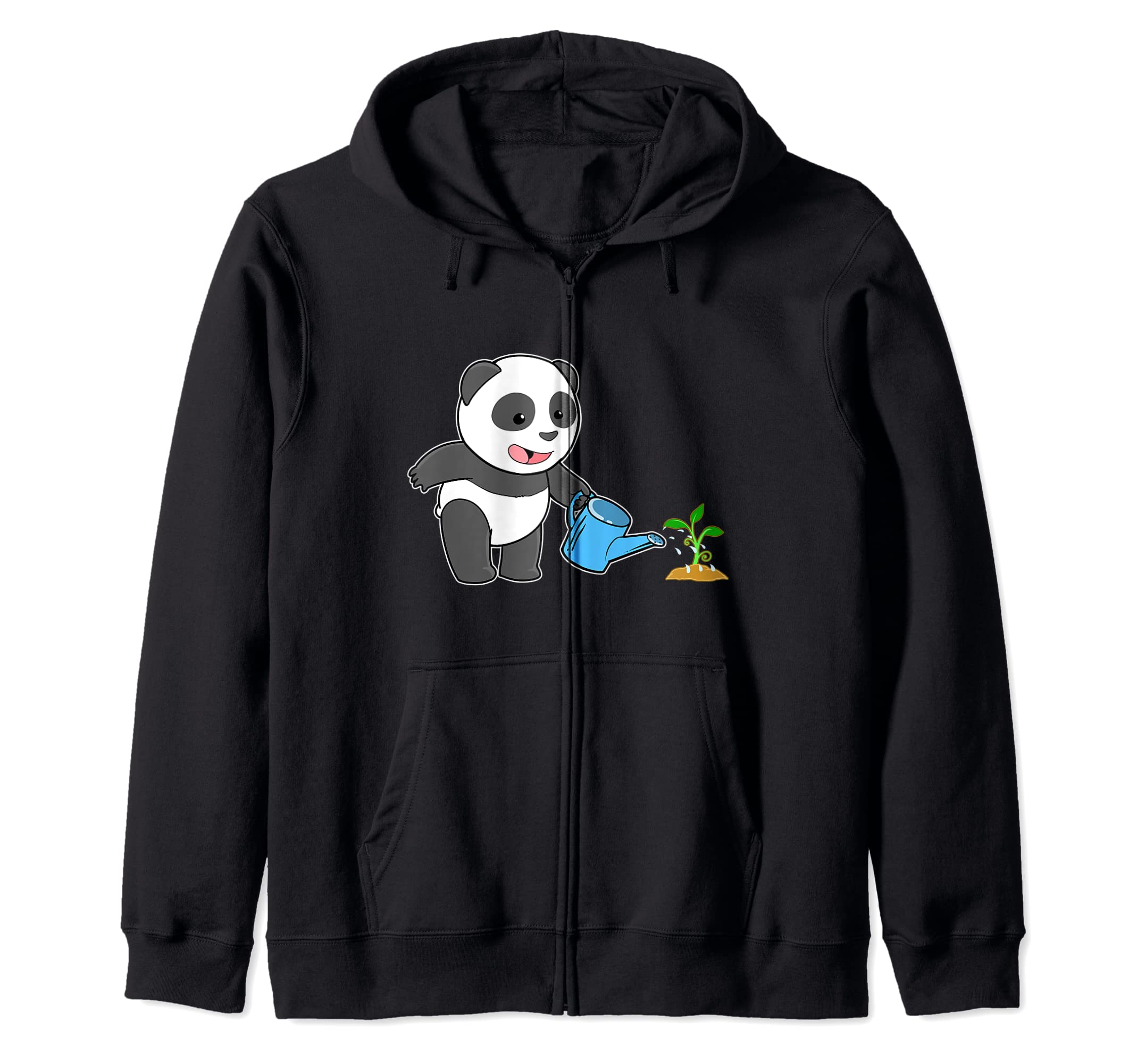 Cute Panda Bear Gardening Garden Pandas Teddy Gardener Zip Hoodie