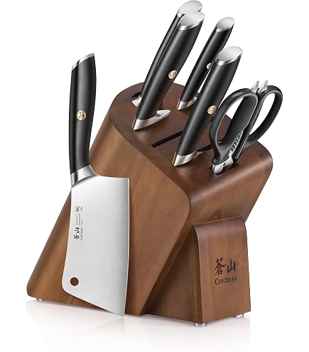 Amazon.com: Cangshan L Series 7-Piece Cleaver Knife Block Set