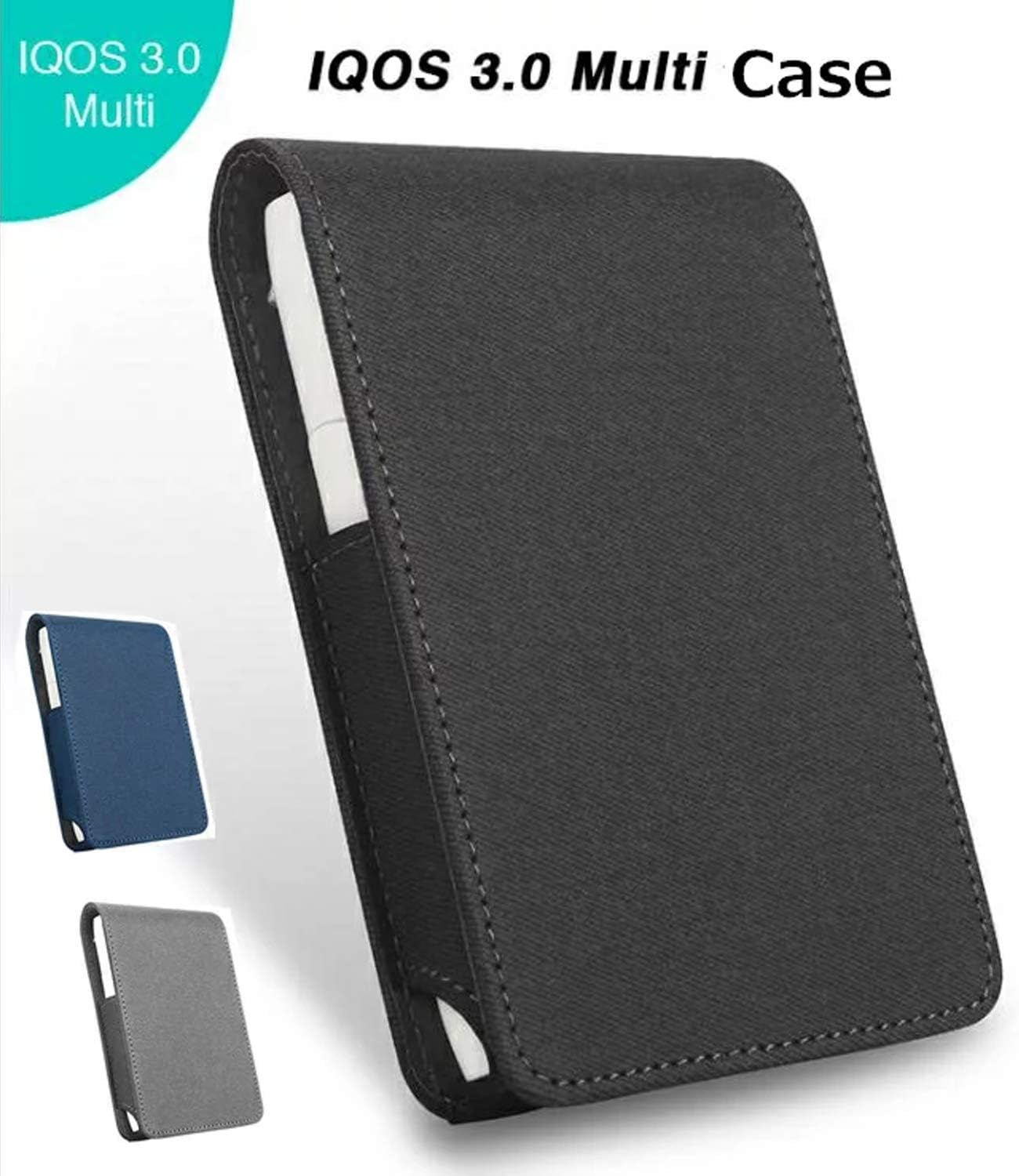 Pouch Bag Case for iqos Multi 3.0 Holder Box for Iqos 3 Multi Flip Wallet Leather Case (Gray)