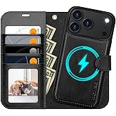 OCASE for iPhone 17 Pro Max Detachable Wallet Case with Card Holder, 2 in 1 PU Leather Flip Folio with RFID Blocking Stand Wrist Strap Shockproof Phone Cover 6.9 Inch 2025, Black