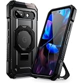 SUPCASE for Google Pixel 9A Case (2025), Compatible with MagSafe, Black | Built-in Kickstand, Heavy Duty Rugged Anti-Scratch Magnetic Phone Case, Military-Grade Protection,Unicorn Beetle Grip