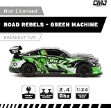 CMJ RC Cars Road Rebel Green Machine 1:24 Scale High Speed Remote Car 12 KMH view 3