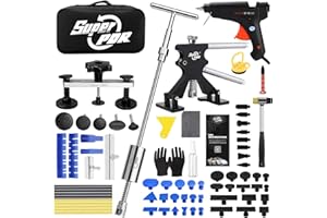 Super PDR Car Dent Repair Kit – Dent Remover Tool for Car with Dent Lifter &Slide Hammer Dent Puller &Bridge Puller Glue Gun and Suction Cup for Car Body Repair, Appliance Dent or Hail Damage