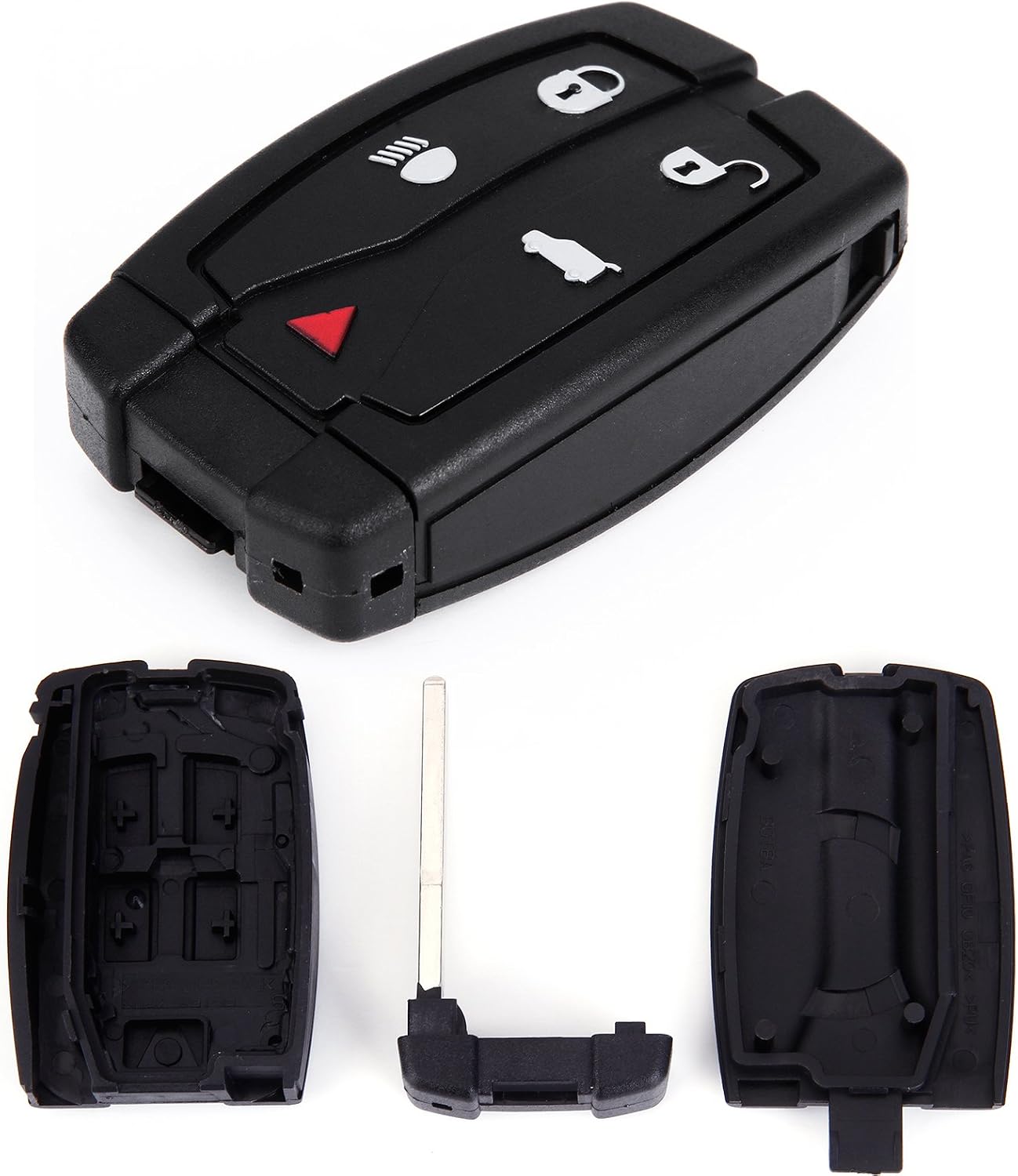 Car Key Shell Case Car Remote Key Fob Cover Case Shell 2 + Blade 5 Button Replacement ...
