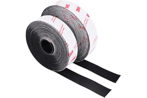 P7YAUMY Hook and Loop Tape 1in x 20ft, Heavy Duty Adhesion Strip, Slef Adhesive Interlocking Tape, Back Adhesive Mounting Strips, Reclosable Sticky Back Interlocking Nylon Picture Hanging Strips