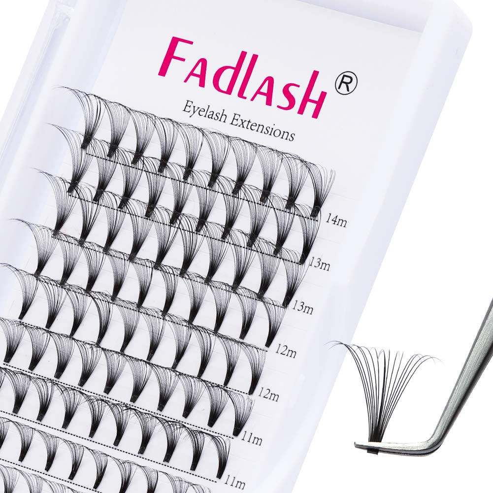 FADLASH Russian Volume Lashes 16D 0.07D Mix (8-14mm) Premade Russian Lashes, Lightweight PBT Silk, Black — image 1