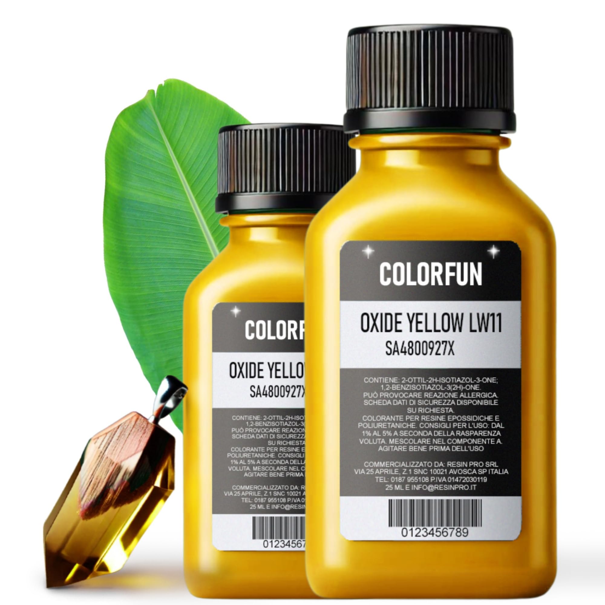 Resin Pro Colour Fun Oxide Yellow Dye Colour, Colouring Liquid Pigment for Transparent Epoxy Resin, Ideal for Arts, Hobbies and DIY - 50 ml