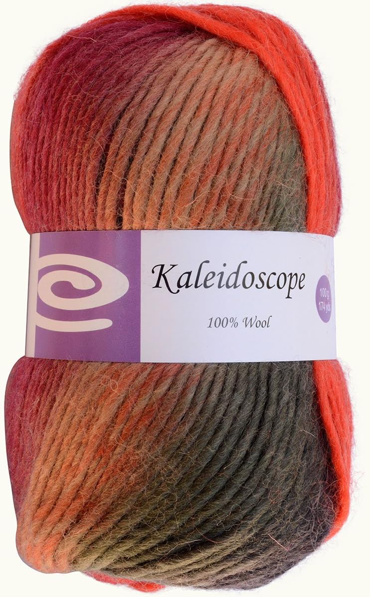Elegant Yarns Kaleidoscope Yarn, Autumn Leaves, Acrylic, Multicolour, 3x6x3 cm