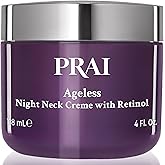 PRAI Beauty Ageless Throat & Decolletage Night Creme | Neck Firming Cream For Overnight Use | Cruelty & Paraben-Free Neck Tightening Cream with Retinol | Neck Cream for Tightening and Firming | 4.0 Oz