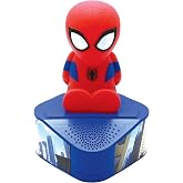 LEXiBOOK, Spider-Man Bluetooth Speaker, BTD80SP | Luminous figurine, Bluetooth 5.0, USB &amp; USB-C ports