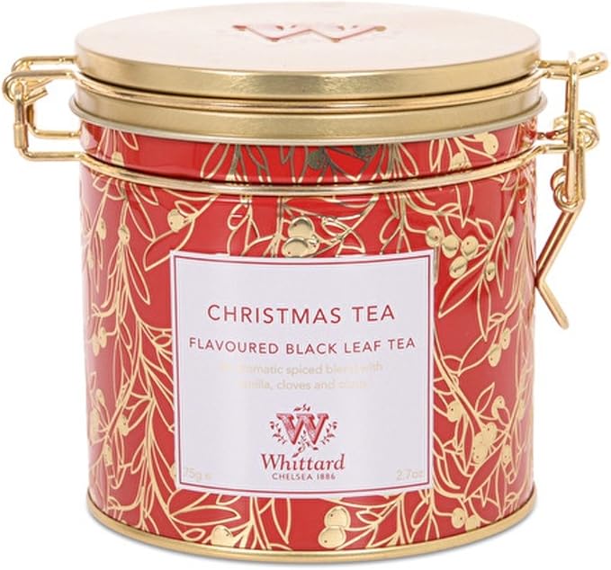 Amazon 英国 Whittard ウィッタード クリスマスティー 紅茶リーフティー フレーバーティー キルナー保存缶入り Christmas Tea Clip Top Tin 並行輸入品 ウィッタード 紅茶 通販