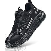 ISOOUS Steel Toe Shoes for Men Women Non Slip Composite Work Sneakers Waterproof Anti-Static Anti-Impact Indestructible Comfortable Safety Construction Shoes Puncture Proof Ergonomic Design