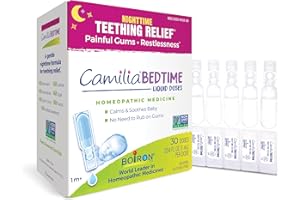 Boiron Camilia Bedtime Liquid Doses for Nighttime Teething Relief, Painful Gums, Restlessness, and Irritability - 30 Count