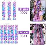 Aomig Braiding Hair Extensions 2Pcs 4 Color Jumbo Braids 122cm High Temp Wire view 4