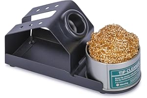 YIHUA D-2 Soldering Iron Holder, Heat-resistant Tip Cleaner with Brass Wool Tip Cleaner and Cleaning Sponge for Stable Soldering Iron Storage and Cleaning