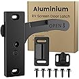 Safoner Aluminum RV Screen Door Latch Right Handle Replacement Kit for Travel Trailer, Camper, Motorhome- RV Accessories for